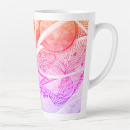 Moderne Abstraktionsräume Schwarz und Rosa Milchtasse