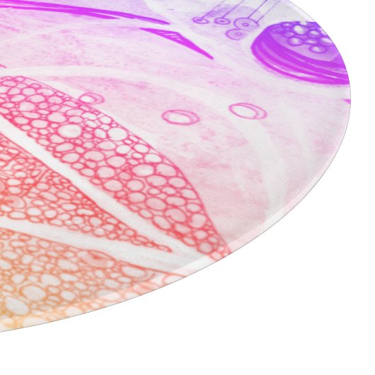 Moderne Abstraktionsräume Schwarz und Rosa Schneidebrett (Ecke)