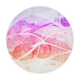 Moderne Abstraktionsräume Schwarz und Rosa Schneidebrett