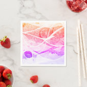 Moderne Abstraktionsräume Schwarz und Rosa Serviette (Beispiel)