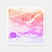 Moderne Abstraktionsräume Schwarz und Rosa Serviette (Vorderseite)