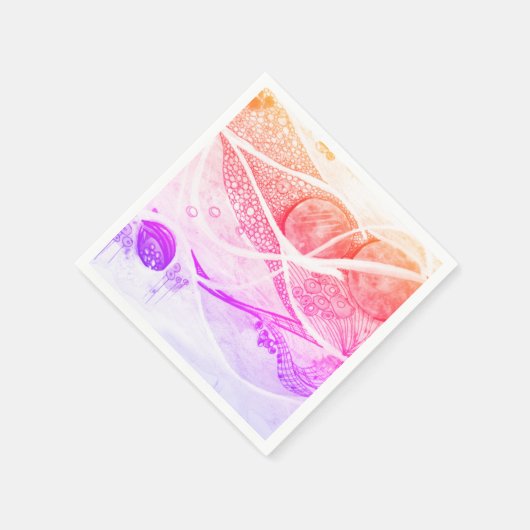 Moderne Abstraktionsräume Schwarz und Rosa Serviette (Ecke)