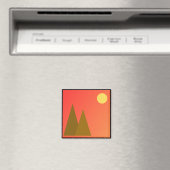 Moderne Acryl-Illustration Magnet (In Situ (Geschirrspüler))