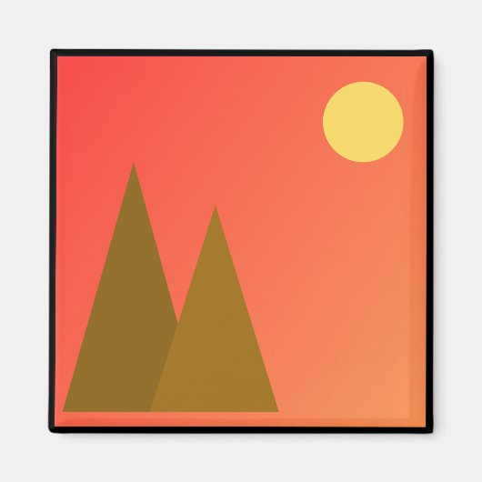 Moderne Acryl-Illustration Magnet (Vorne)