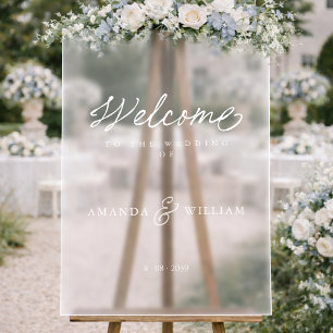 Moderne Acryl-Willkommensschild für die Hochzeit Acrylschild