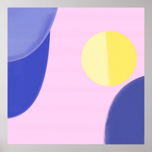 moderne Acrylfarben abstrakte Kunst Poster (Vorne)