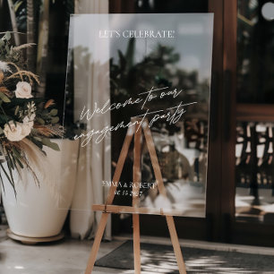 Moderne Acrylic Welcome Sign Engagement Party Acrylschild