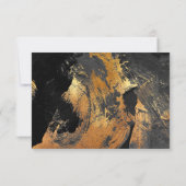 Moderne Acrylmalerei, grau und gold Hochzeit RSVP Karte (Rückseite)