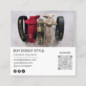 Moderne Add Your Logo Foto QR Code Social Media Quadratische Visitenkarte (Rückseite)