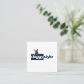 Moderne Add Your Logo Foto QR Code Social Media Quadratische Visitenkarte (Stehend Vorderseite)