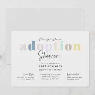 Moderne Adoption Babydusche Einladung
