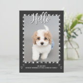 Moderne Adoption für Welpen Einladung (Stehend Vorderseite)