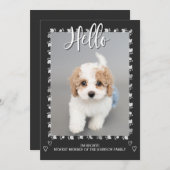 Moderne Adoption für Welpen Einladung (Vorne/Hinten)