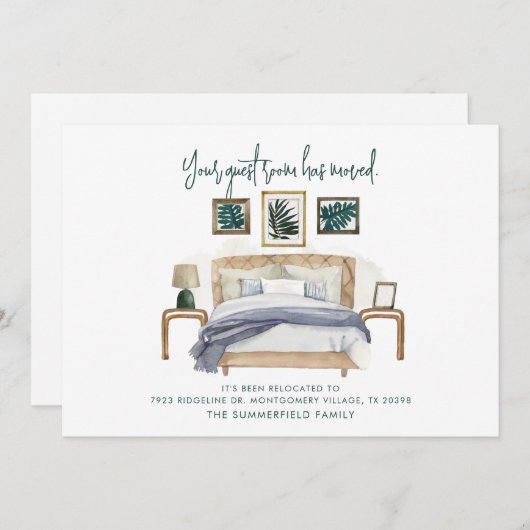 Moderne Adressenänderung Ankündigung (Vorne/Hinten)