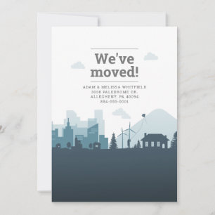 Moderne Adressenänderung, die wir in Bewegung gese Ankündigung