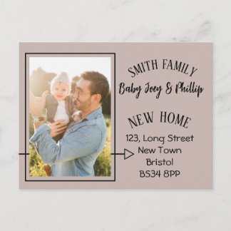 Moderne Adressenänderung Foto Postkarte