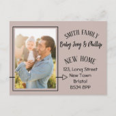 Moderne Adressenänderung Foto Postkarte (Vorderseite)