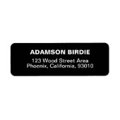 Moderne Adressenaufkleber für die Post (Schwarze E (Vorne)