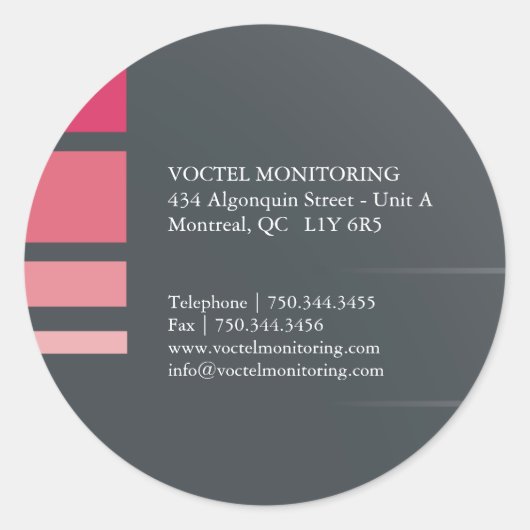 Moderne Adresslisten Runder Aufkleber (Vorderseite)
