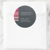 Moderne Adresslisten Runder Aufkleber (Tasche)
