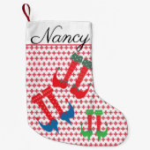 Moderne Adventsweihnachtskuchen Kleiner Weihnachtsstrumpf (Vorderseite)