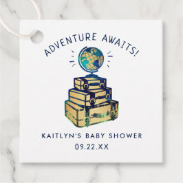 Moderne Adventure Travel Globe Baby Dusche Geschenkanhänger