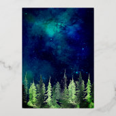 Moderne Adventure Travel Globe Baby Dusche Real Folieneinladung (Rückseite)