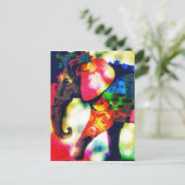 Moderne afrikanische Elefantenkunst Moderne afrika Feiertagspostkarte (Stehend Vorderseite)