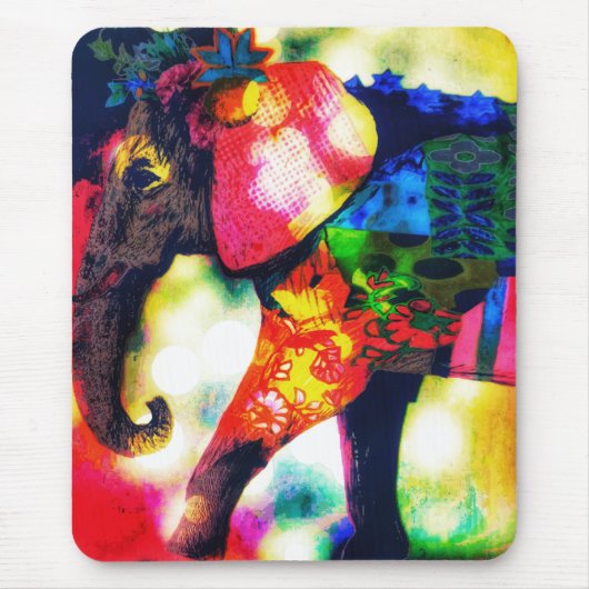 Moderne afrikanische Elefantenkunst Moderne afrika Mousepad (Vorne)