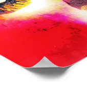 Moderne afrikanische Elefantenkunst Moderne afrika Poster (Ecke)