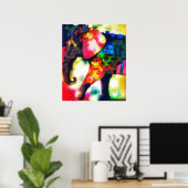 Moderne afrikanische Elefantenkunst Moderne afrika Poster (Heimbüro)