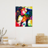 Moderne afrikanische Elefantenkunst Moderne afrika Poster (Küche)