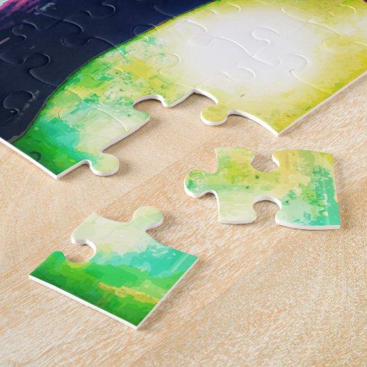 Moderne afrikanische Elefantenkunst Moderne afrika Puzzle (Seite)