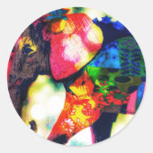 Moderne afrikanische Elefantenkunst Moderne afrika Runder Aufkleber (Vorderseite)