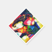 Moderne afrikanische Elefantenkunst Moderne afrika Serviette (Ecke)