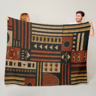 Moderne afrikanische geometrische Sherpa-Decke Dek Fleecedecke