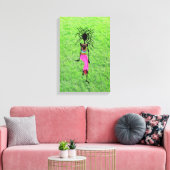 Moderne afrikanische Kunst, Phantastischer Frauenk Leinwanddruck (Insitu (Wohnzimmer))