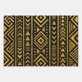 Moderne afrikanische Mudcloth-Inspiration Geschenkpapier Set (Vorderseite 2)