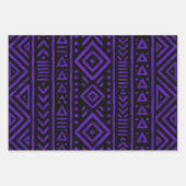 Moderne afrikanische Mudcloth-Inspiration Geschenkpapier Set (Vorderseite 3)