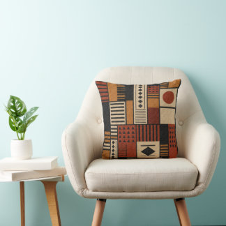 Moderne afrikanische Mudcloth-Sherpa-Decke Deko Kissen