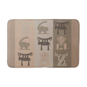 Moderne afrikanische Ornamente und Symbole Badematte