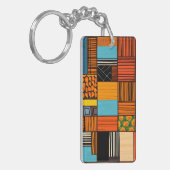 Moderne afrikanische Printfarben Schlüsselanhänger (Vorderseite links)