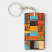 Moderne afrikanische Printfarben Schlüsselanhänger (Vorderseite)