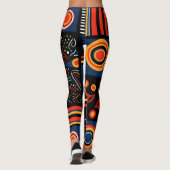 Moderne afrikanische Printmedien Leggings (Rückseite)