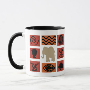 Moderne afrikanische Symbol- und Motivkunst Tasse