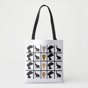 Moderne afrikanische Symbol- und Motivmuster Tasche