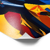 Moderne afrozentrische Abstrakte Kunst Fotodruck (Ecke)