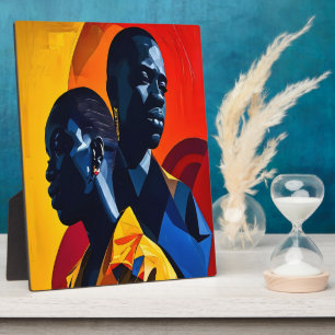 Moderne afrozentrische Abstrakte Kunst Fotoplatte