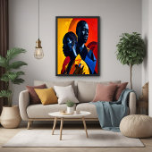 Moderne afrozentrische Abstrakte Kunst Poster