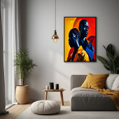 Moderne afrozentrische Abstrakte Kunst Poster